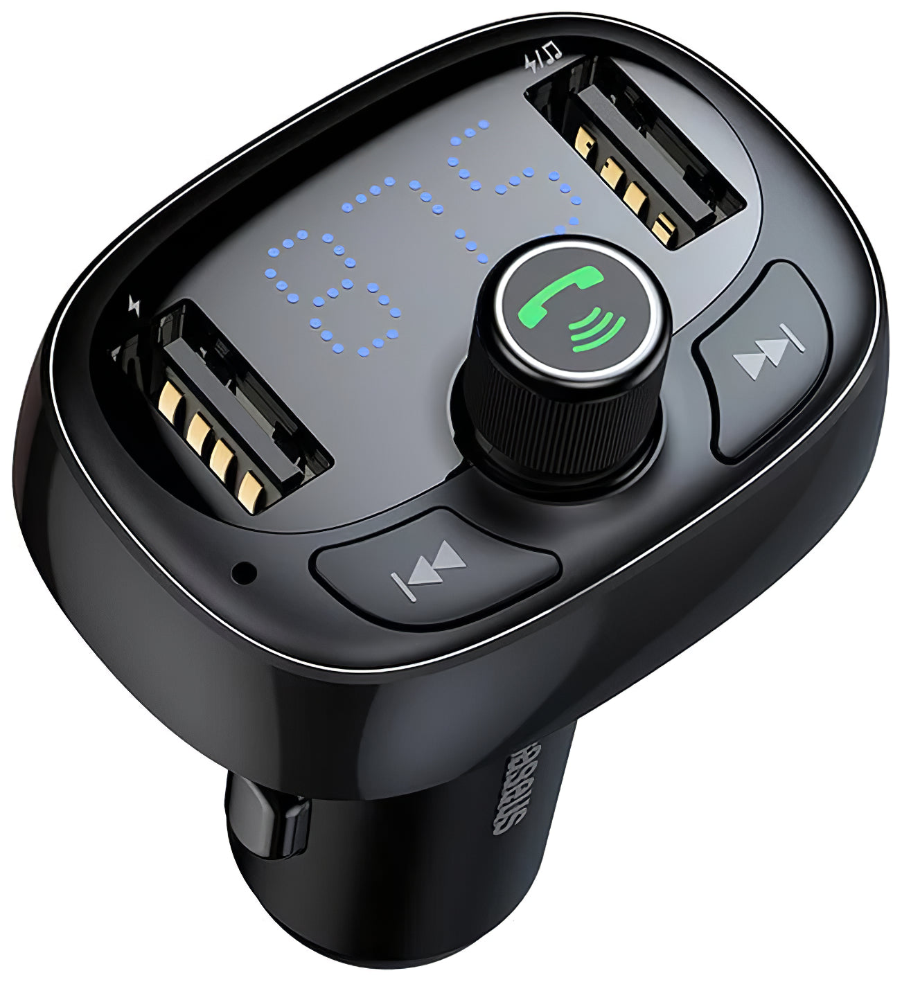 Modulador FM Bluetooth Baseus S-09, 2 x USB-A - 1 x microSD CCMT000301