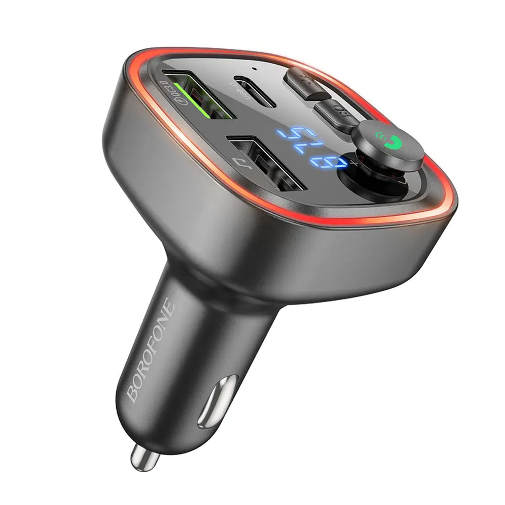 Modulador FM Bluetooth Borofone BC48, 2 x USB-A - 1 x USB-C - 1 x microSD