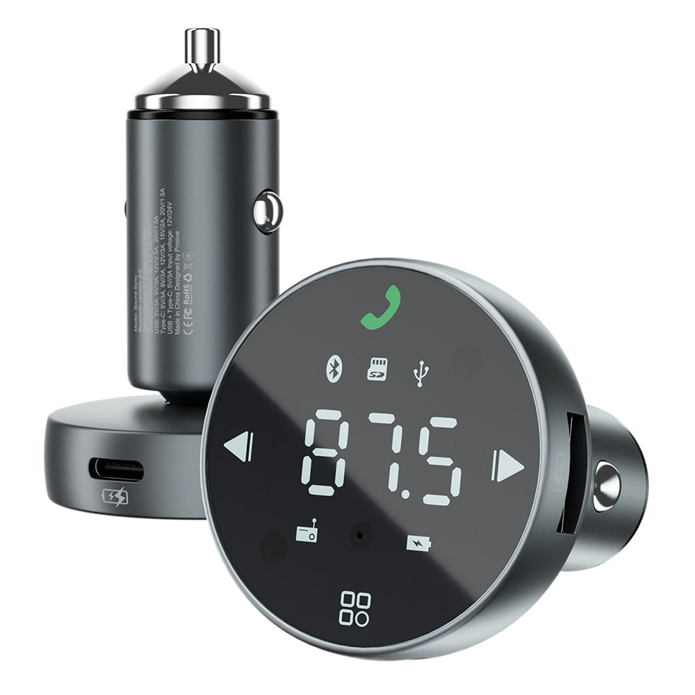 Modulador FM Bluetooth Proove, 1 x USB-A - 1 x USB-C - 1 x microSD FMSS30110003