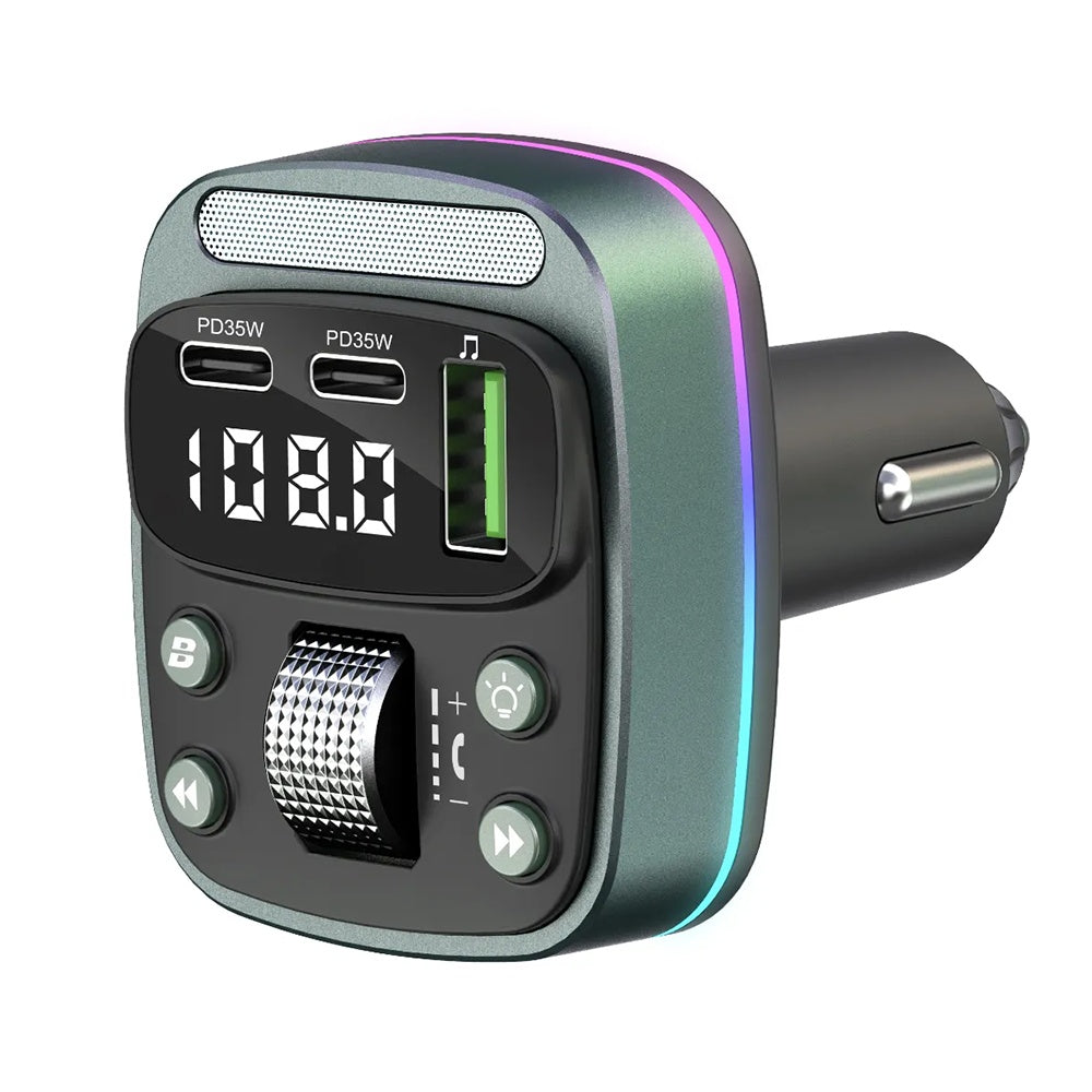 Modulador FM Bluetooth Techsuit EchoDrive, 1 x USB-A - 2 x USB-C