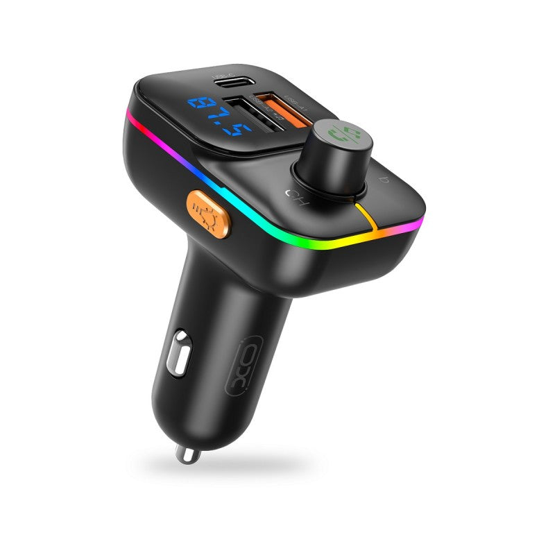 Modulador FM Bluetooth XO Design BCC09, 2 x USB-A - 1 x USB-C - 1 x microSD