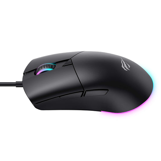 Mouse Gaming Wired USB HAVIT MS1038, RGB, 1200DPI - 7200DPI, 1.6m, Negro