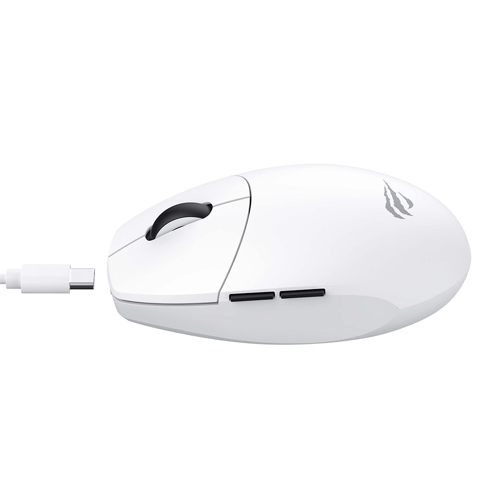 Ratón Gaming Inalámbrico HAVIT MS1039W, 800DPI - 7400DPI, Wi-Fi / Cableado, Blanco