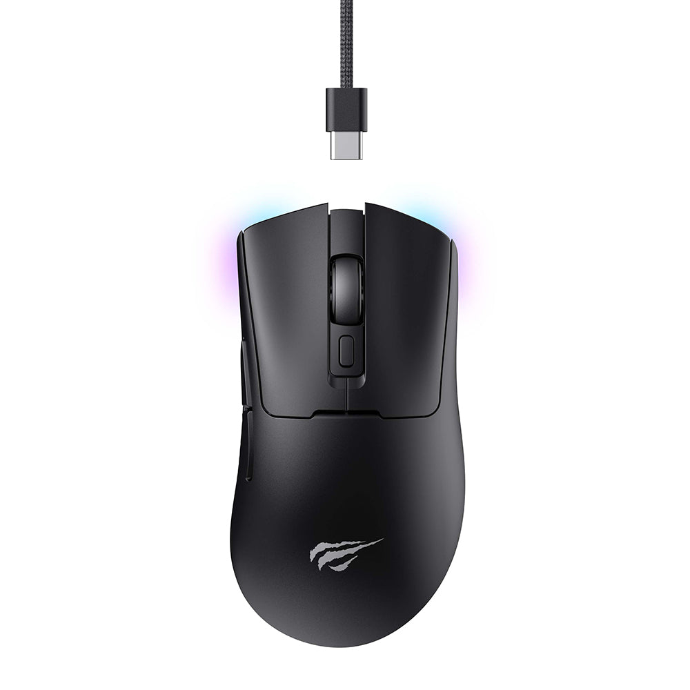 Mouse Gaming Inalámbrico HAVIT MS966WB, 800DPI - 10000DPI, BT / Wi-Fi / Cableado, Negro