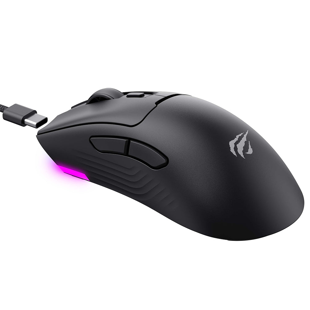 Mouse Gaming Inalámbrico HAVIT MS966WB, 800DPI - 10000DPI, BT / Wi-Fi / Cableado, Negro