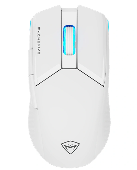 Ratón gaming inalámbrico Machenike M7 Pro, RGB, 1000 DPI - 26000 DPI, blanco