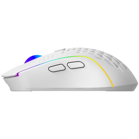 Mouse Gaming Wireless Proove Buzz, RGB, 800DPI - 4800DPI, Blanco WMBU00022402