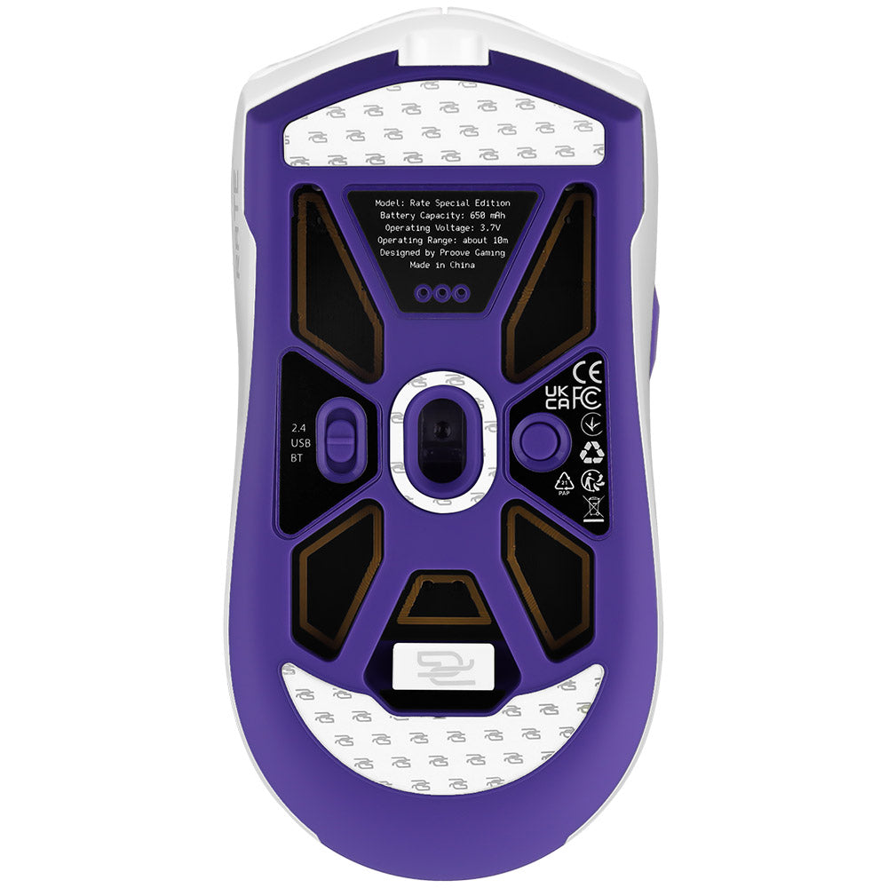 Mouse Gaming Inalámbrico Proove Rate Edición Especial, 800DPI - 12000DPI, Blanco CMRTWRS03002