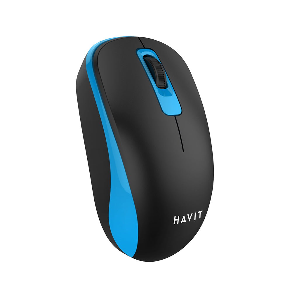 Mouse inalámbrico HAVIT MS626GT, 1200DPI, Negro Azul