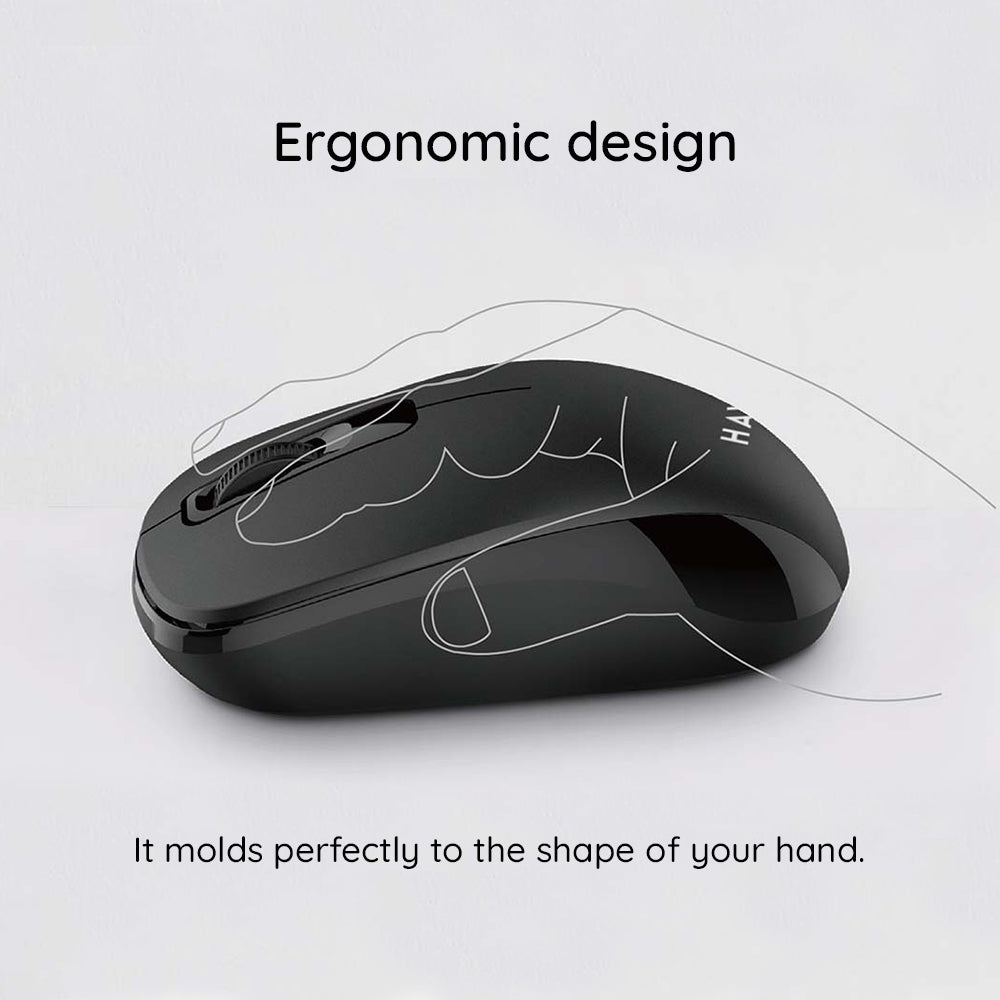 Mouse inalámbrico HAVIT MS626GT, 1200DPI, Negro Azul