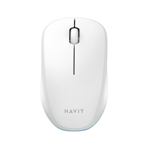 Mouse inalámbrico HAVIT MS66GT, 1200DPI, Blanco Azul
