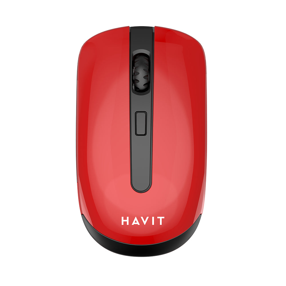 Mouse inalámbrico HAVIT MS989GT, 800DPI - 1600DPI, Negro Rojo
