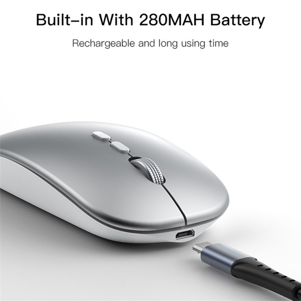 Mouse Wireless Yesido KB15, 800DPI - 1600DPI, Plateado