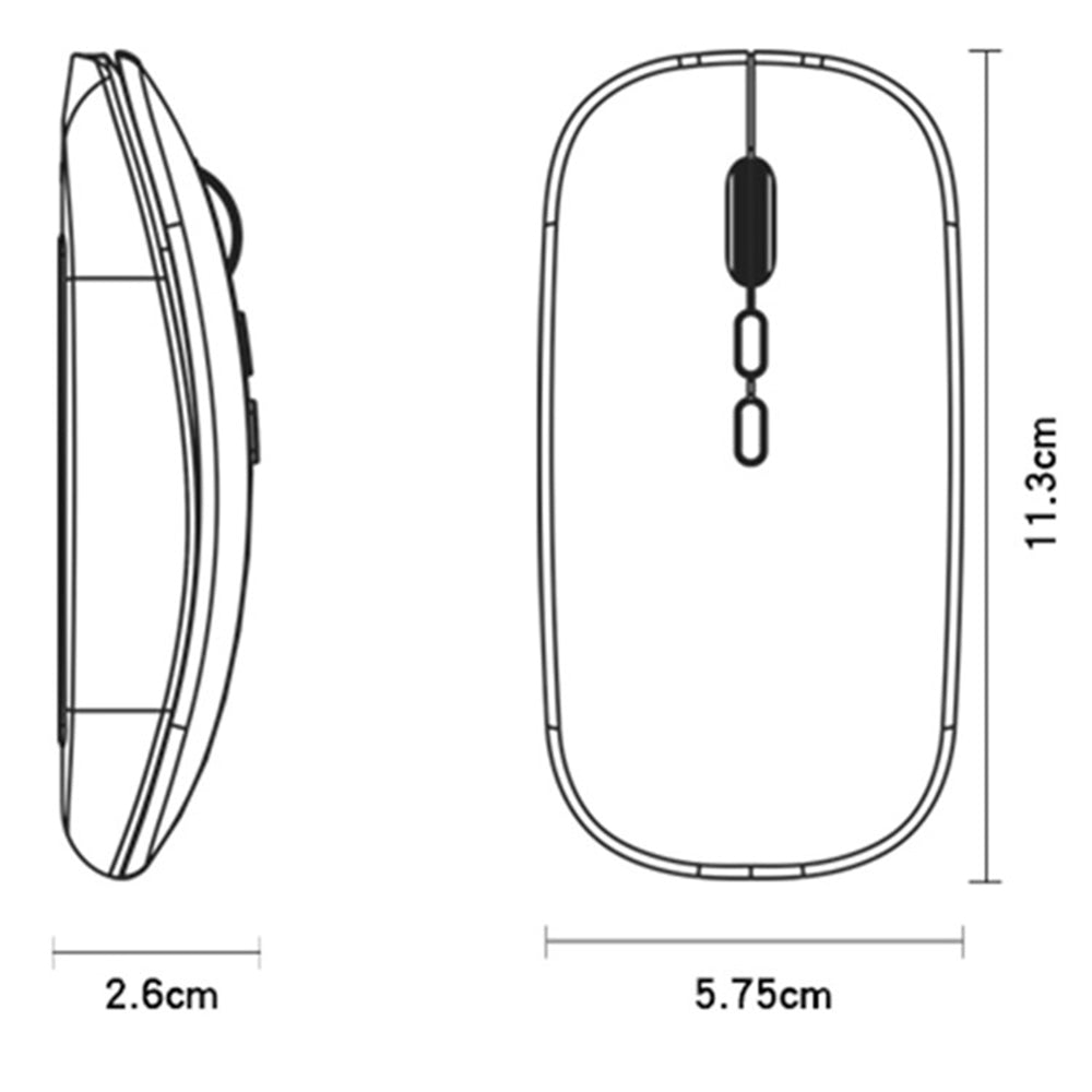 Mouse Wireless Yesido KB15, 800DPI - 1600DPI, Plateado
