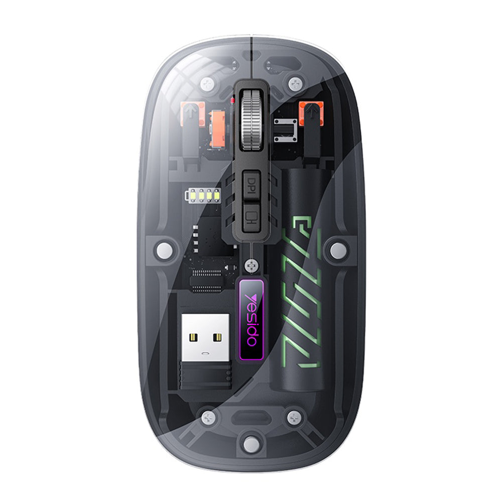 Ratón Inalámbrico Yesido KB29, 800DPI - 1600DPI, BT / Wi-Fi, Negro