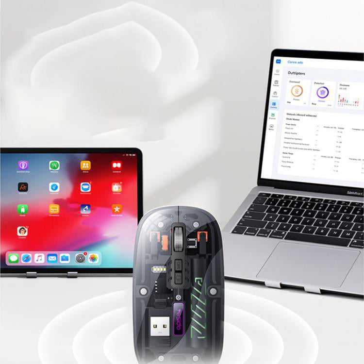 Ratón Inalámbrico Yesido KB29, 800DPI - 1600DPI, BT / Wi-Fi, Negro