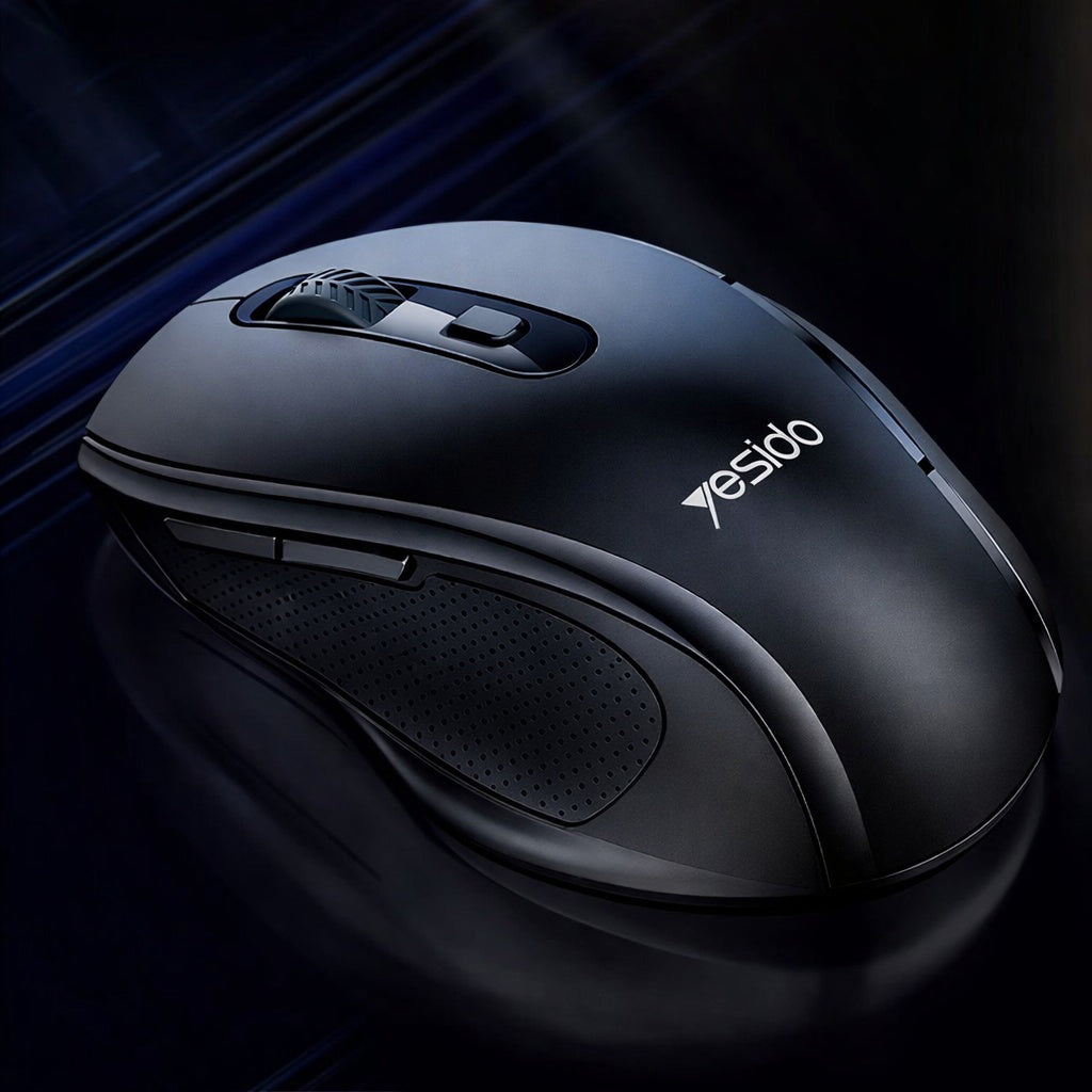Ratón Inalámbrico Yesido KB45, 800DPI - 1600DPI, Negro