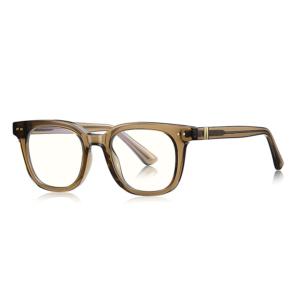 Gafas de Ordenador para Hombre Techsuit 2229, Anti-Luz Azul, Marrón Claro