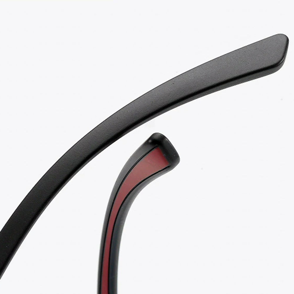 Gafas de Computadora para Hombre Techsuit F2388, Anti Luz Azul, Negro Rojo