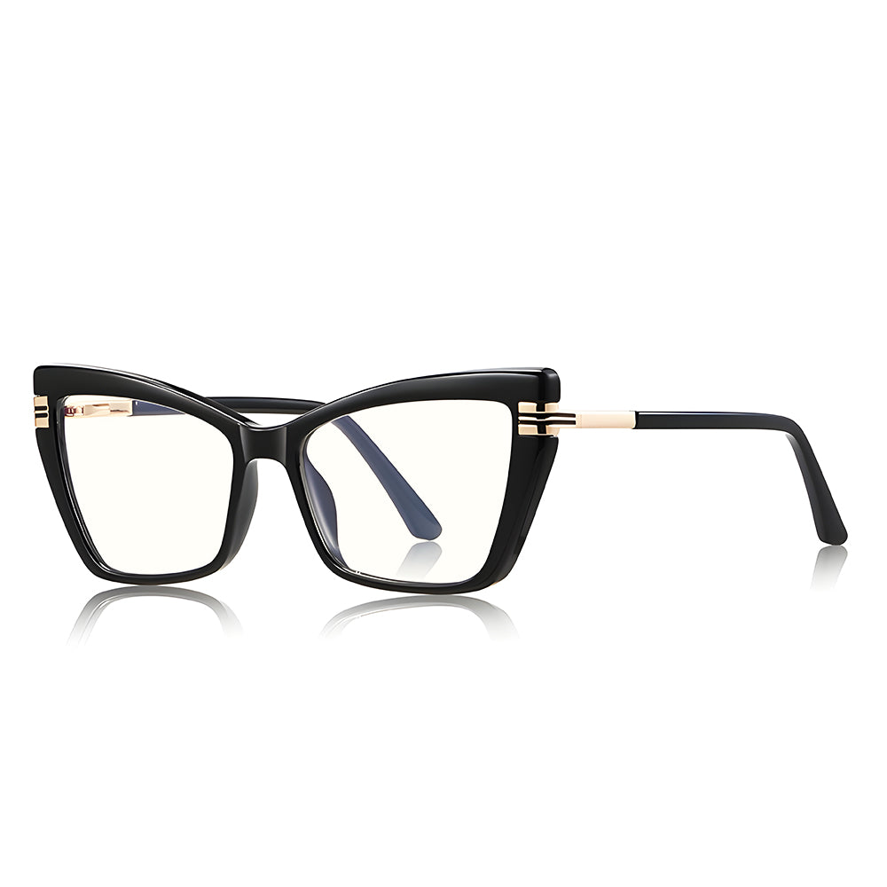 Gafas de Ordenador para Mujer Techsuit 2263, Anti-Luz Azul, Negras
