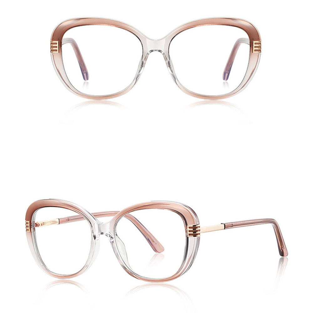 Gafas de Ordenador para Mujer Techsuit 2265, Anti-Luz Azul, Marrón Claro