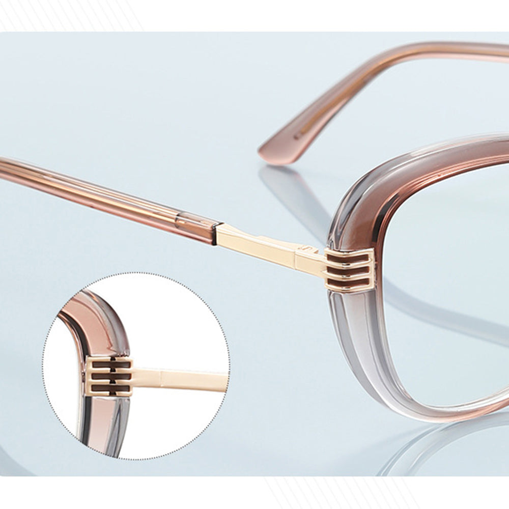 Gafas de Ordenador para Mujer Techsuit 2265, Anti-Luz Azul, Marrón Claro