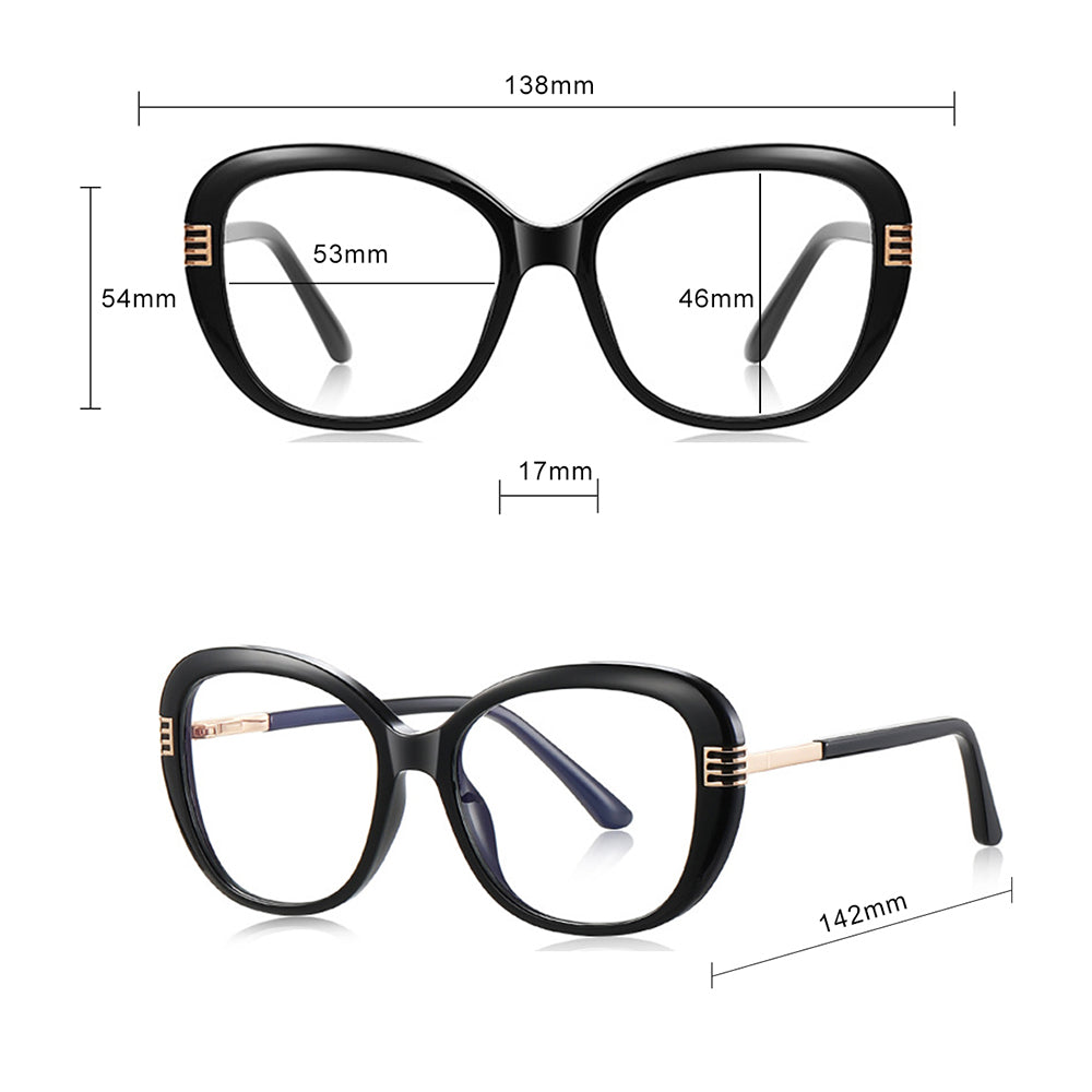Gafas de Ordenador para Mujer Techsuit 2265, Anti-Luz Azul, Marrón Claro