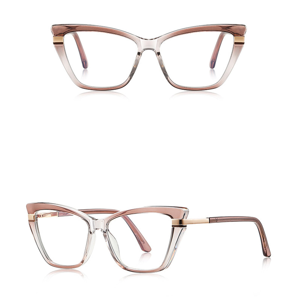 Gafas de Ordenador para Mujer Techsuit 2271, Anti-Luz Azul, Marrón Claro