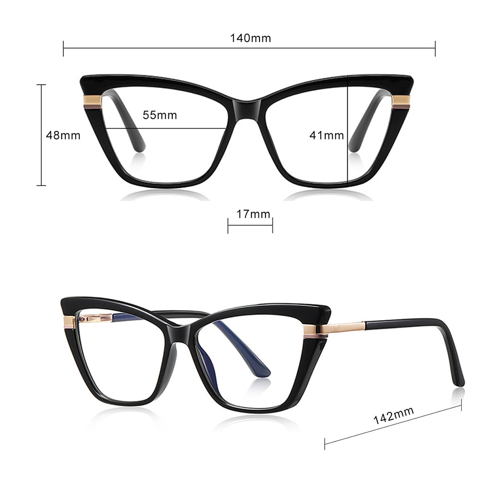 Gafas de Ordenador para Mujer Techsuit 2271, Anti-Luz Azul, Marrón Claro