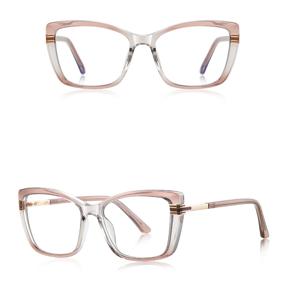 Gafas de Ordenador para Mujer Techsuit 2273, Anti-Luz Azul, Marrón Claro