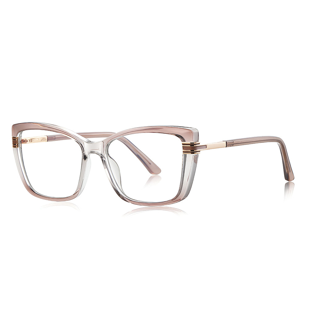 Gafas de Ordenador para Mujer Techsuit 2273, Anti-Luz Azul, Marrón Claro