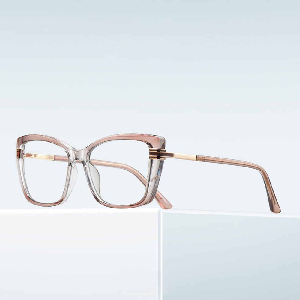 Gafas de Ordenador para Mujer Techsuit 2273, Anti-Luz Azul, Marrón Claro