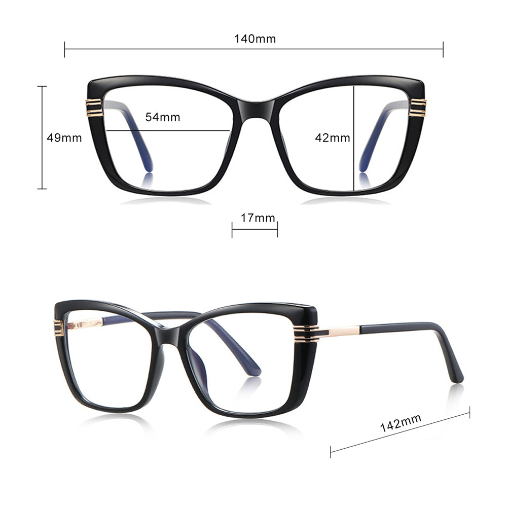 Gafas de Ordenador para Mujer Techsuit 2273, Anti-Luz Azul, Marrón Claro