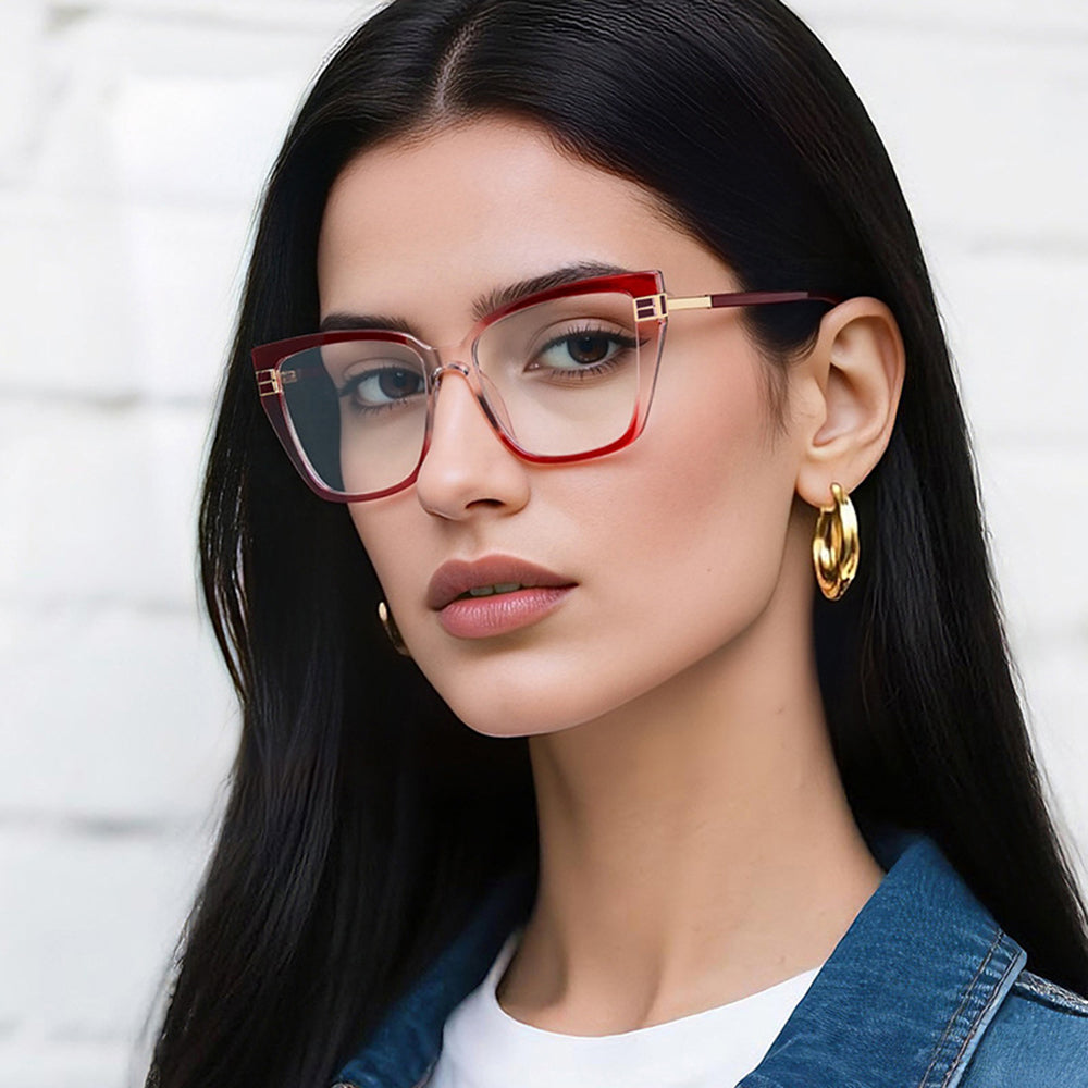 Gafas de Ordenador para Mujer Techsuit 2275, Anti-Luz Azul, Negras Doradas