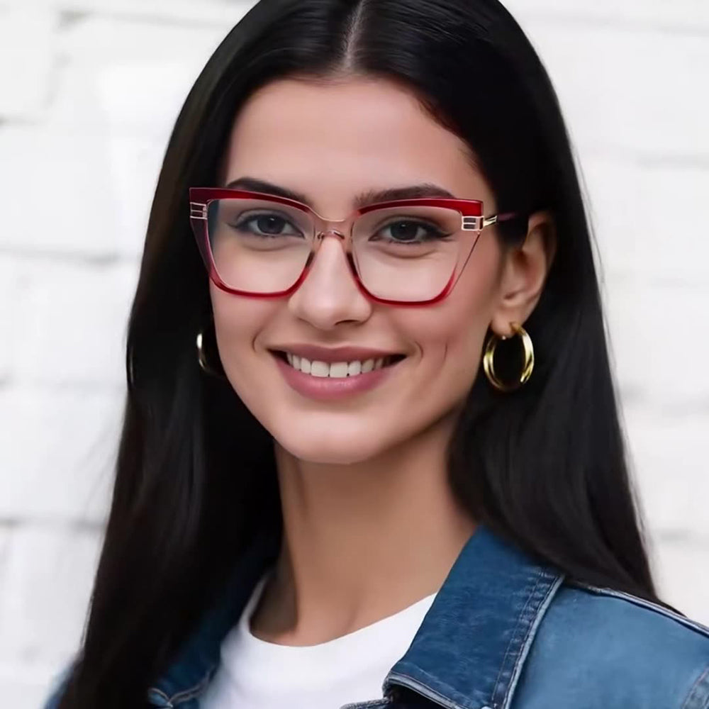 Gafas de Ordenador para Mujer Techsuit 2275, Anti-Luz Azul, Negras Doradas