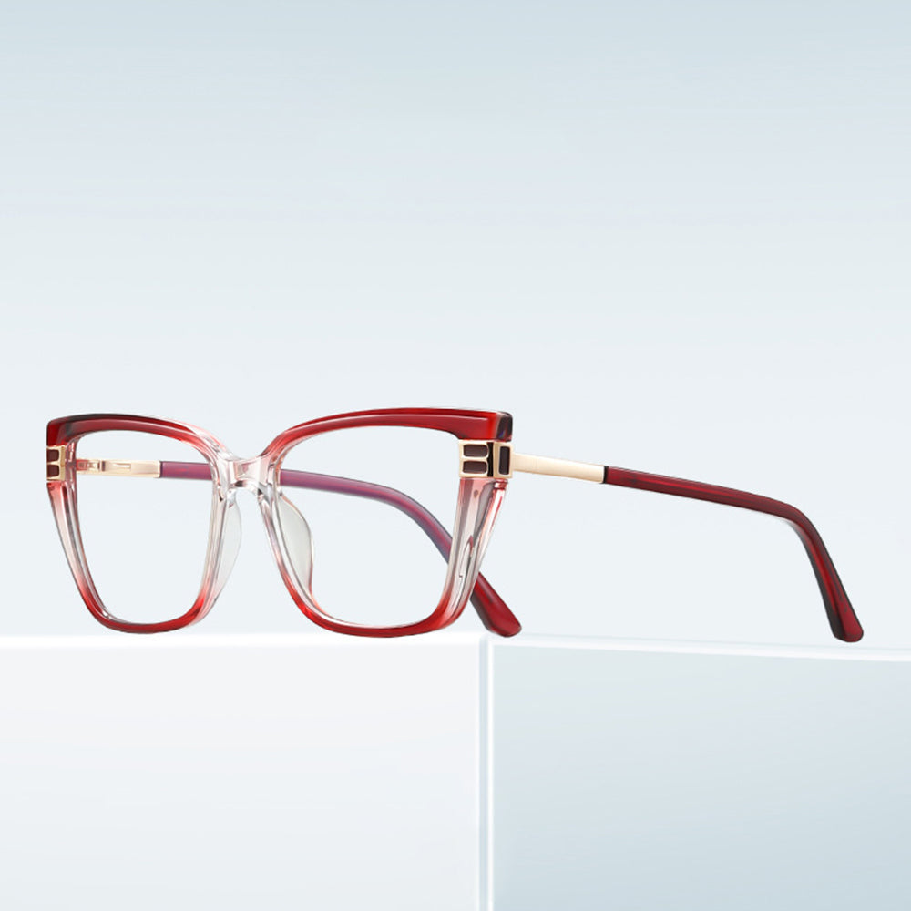 Gafas de Ordenador para Mujer Techsuit 2275, Anti-Luz Azul, Negras Doradas