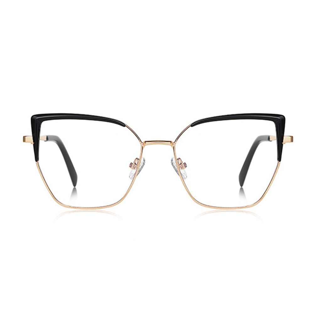 Gafas de Ordenador para Mujer Techsuit 3156, Anti-Luz Azul, Negras Doradas