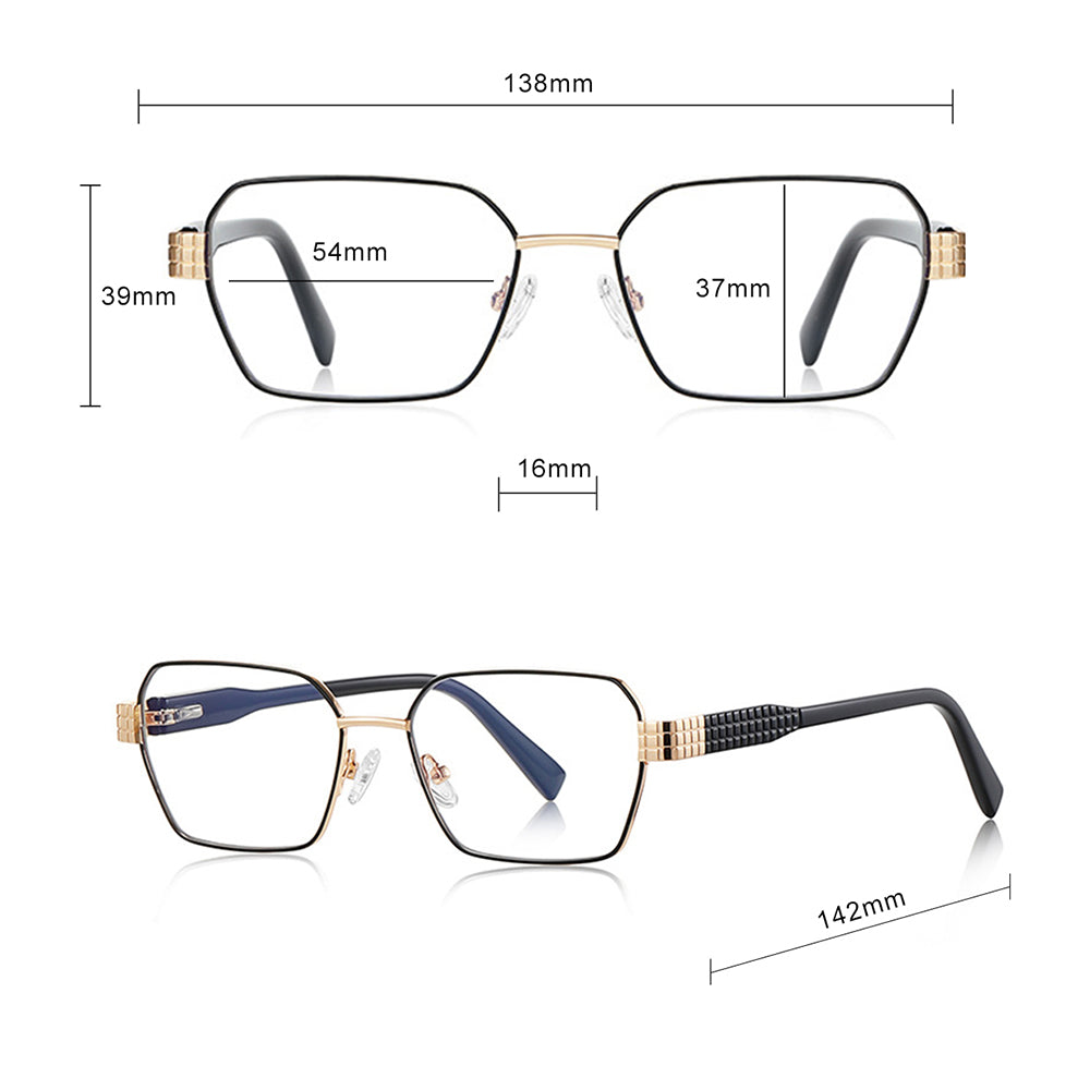 Gafas de Ordenador para Mujer Techsuit 3161, Anti-Luz Azul, Negras