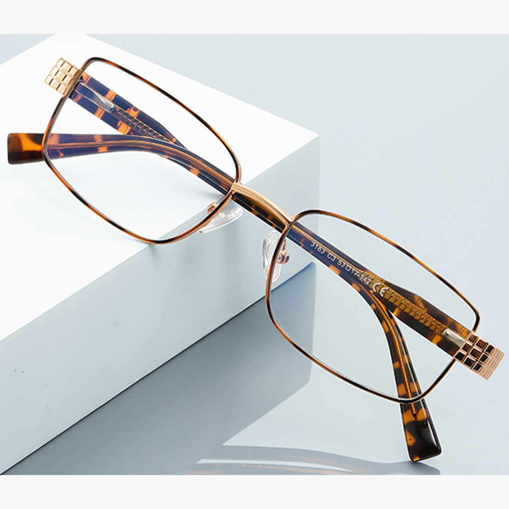 Gafas de Ordenador para Mujer Techsuit 3163, Anti-Luz Azul, Negras Doradas