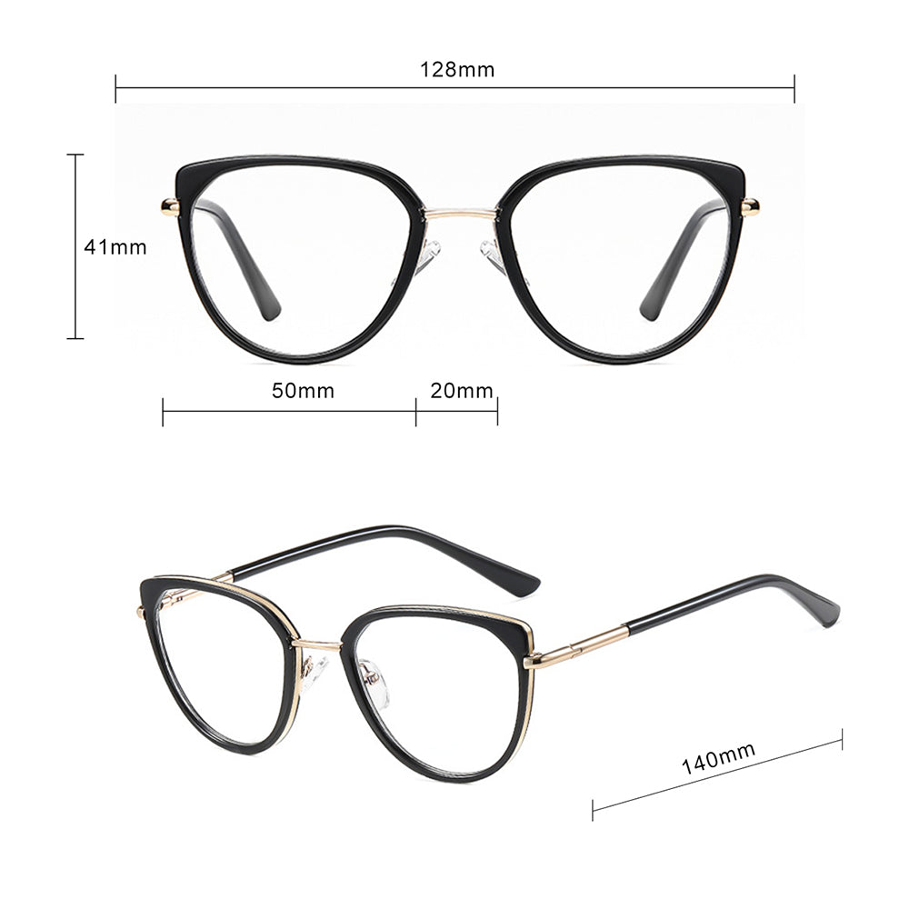 Gafas de Ordenador para Mujer Techsuit 82290, Anti-Luz Azul, Doradas Rosas