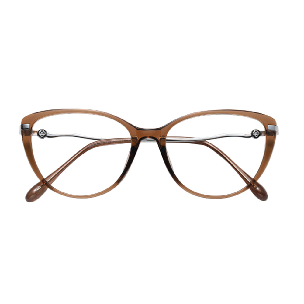 Gafas de Ordenador para Mujer Techsuit 86162, Anti-Luz Azul, Marrón Plateado
