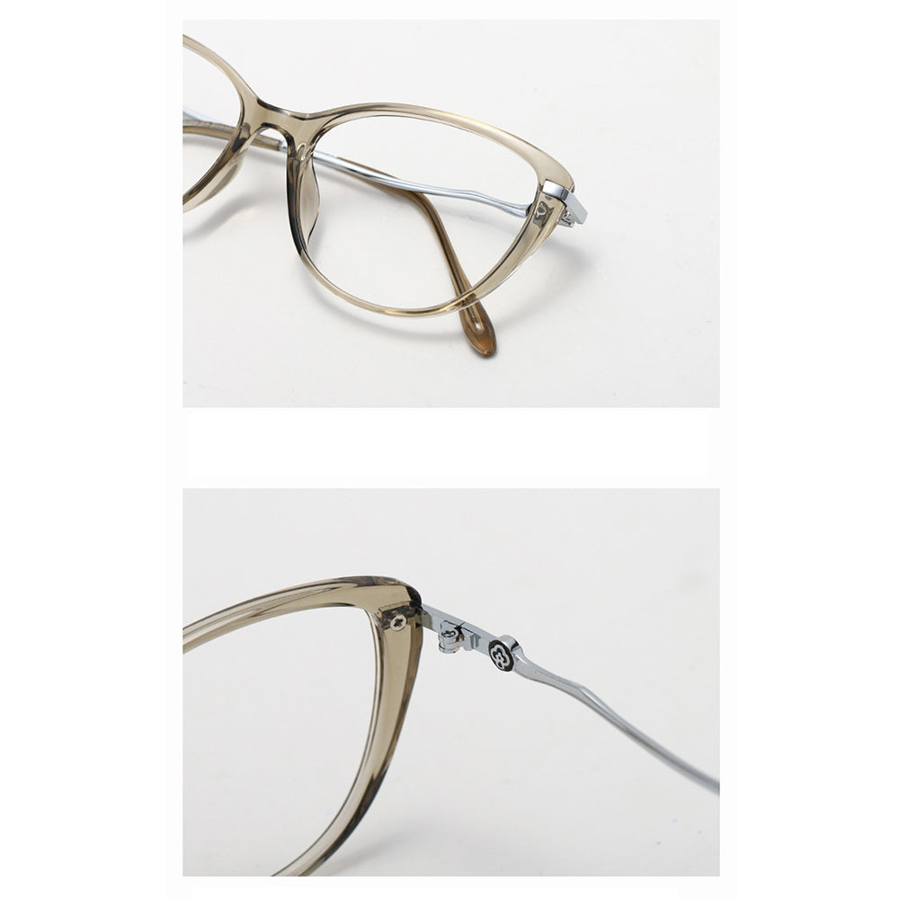 Gafas de Ordenador para Mujer Techsuit 86162, Anti-Luz Azul, Marrón Plateado