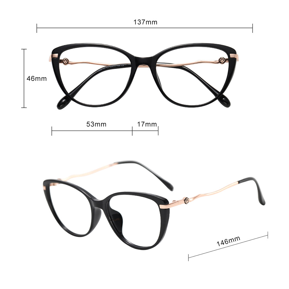 Gafas de Ordenador para Mujer Techsuit 86162, Anti-Luz Azul, Marrón Plateado