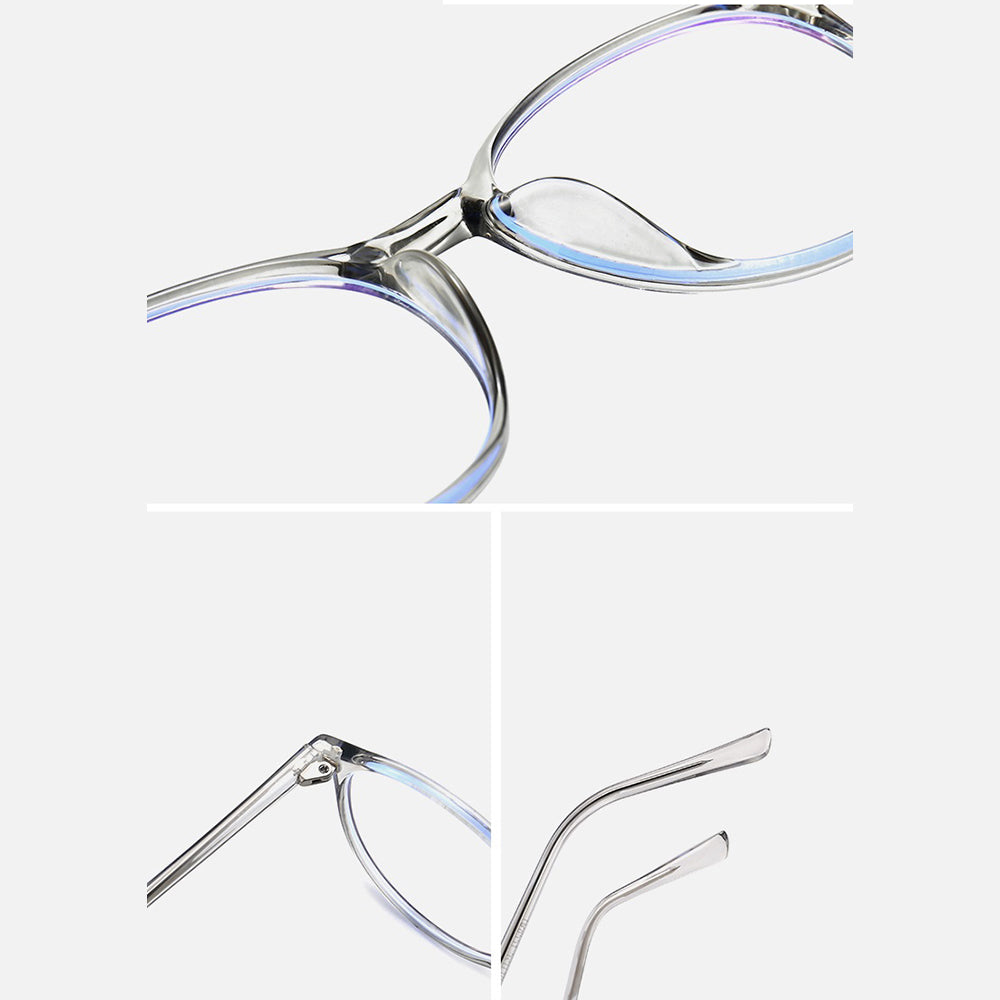 Gafas de ordenador para mujer Techsuit F8551-C7, Anti luz azul, Gris
