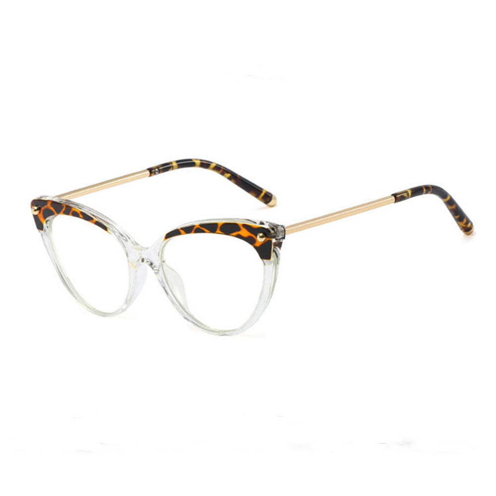 Gafas de ordenador para mujer Techsuit F93308, Anti luz azul, negras doradas transparentes