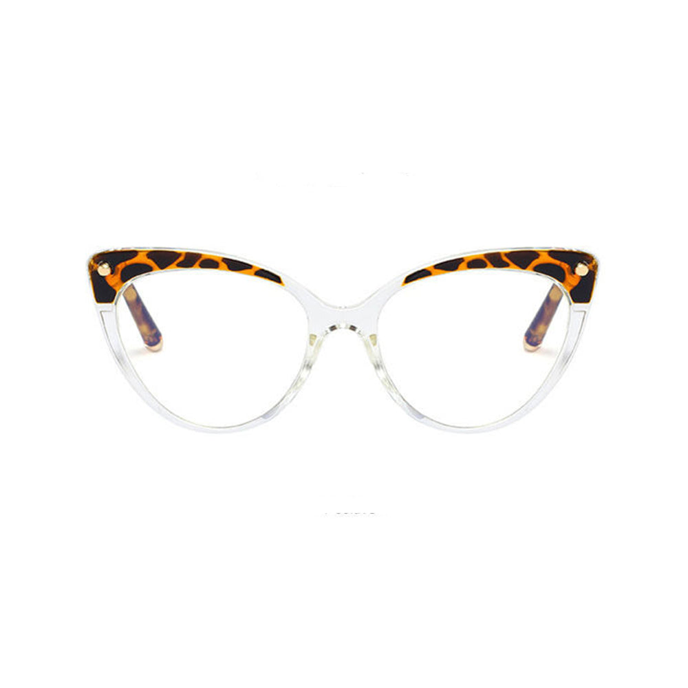 Gafas de ordenador para mujer Techsuit F93308, Anti luz azul, negras doradas transparentes