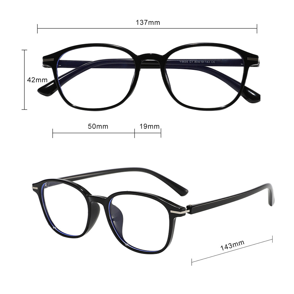 Unisex Techsuit 6635 Computer Glasses, Anti-Blue Light, Brown Purple
