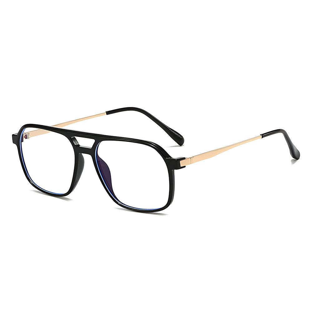 Gafas de Ordenador Unisex Techsuit 83092, Anti Luz Azul, Negro Dorado