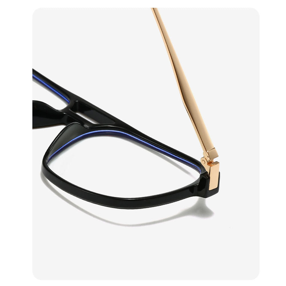 Gafas de Ordenador Unisex Techsuit 83092, Anti Luz Azul, Negro Dorado