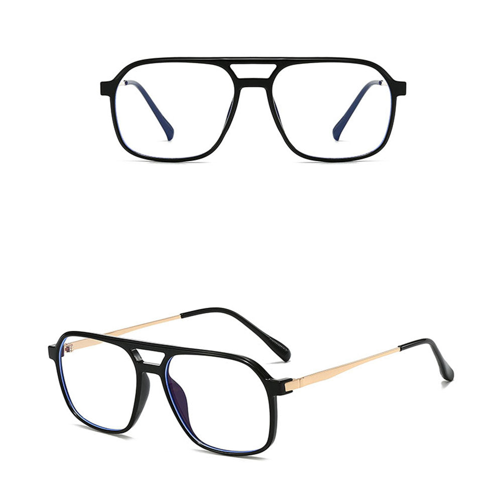 Gafas de Ordenador Unisex Techsuit 83092, Anti Luz Azul, Negro Dorado